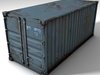 Low Poly Cargo Container 3D Model