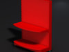 Small halfcircle red store stand