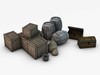 Low Poly Storage Props 3D Model