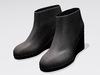 Black leather shoes female 3D Model