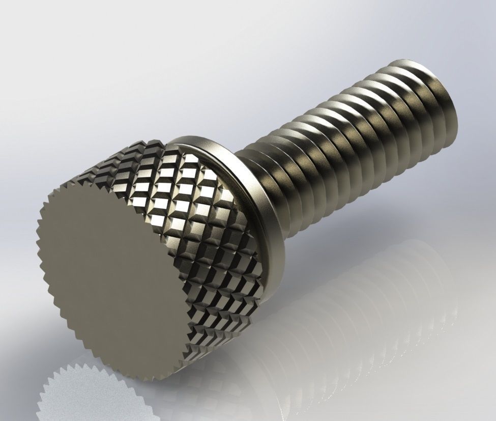 knurled thumb screws free 3D Model
