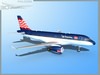 Falcon3D A319 Jet America 3D Model
