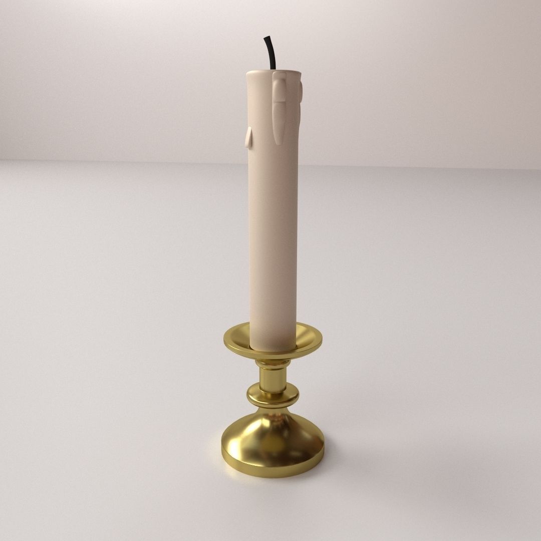 Candle 3D Model .3ds .fbx .blend .dae