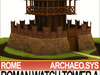 Roman Watch Tower Scene with Interiors A 3D Model