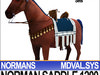 Saddle Medieval Norman Bridle Harness 1200 3D Model