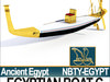 Ancient Egypt Rowboat C Pharaoh Royal Boat 3D Model