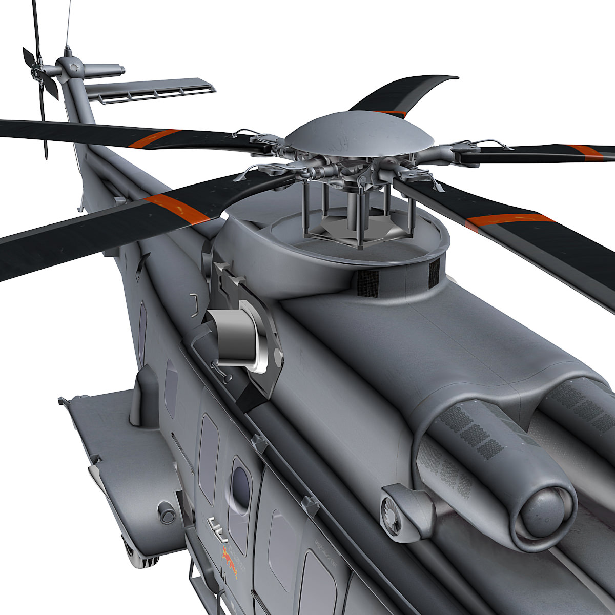 eurocopter as332 super puma helicopter 3D Models