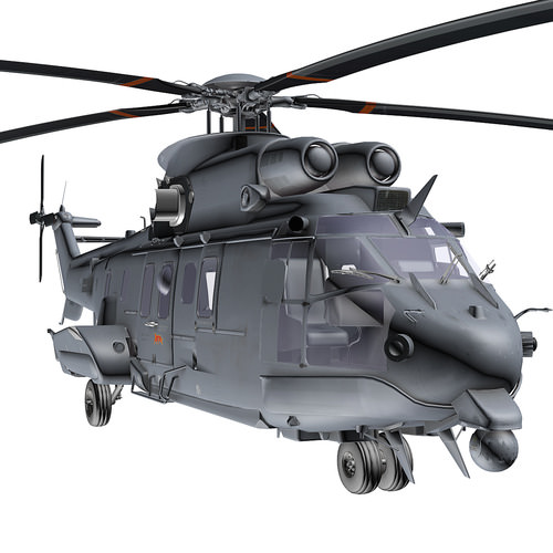 eurocopter as332 super puma helicopter 3D Models
