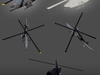 Apache Helicopter lowpoly 3D Model