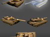 M1 Abrams Tank lowpoly