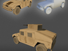 Humvee Jeep lowpoly