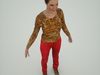 3D Girl in Red Pants