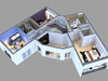 Detailed House floor 2 Cutaway 3D model 3D Model