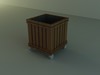 wooden flower pot  3D Model