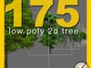 175 2d low polygon  trees