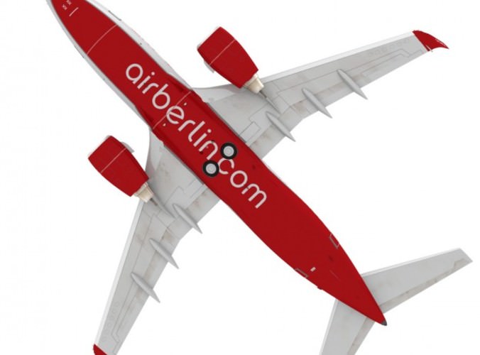 airberlin Boeing 737-700w 3D Model .max .obj .fbx .c4d .ma .mb