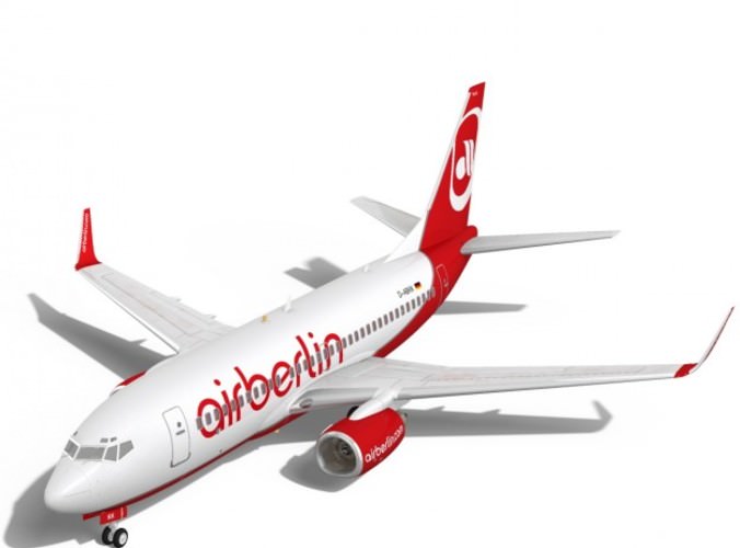 airberlin Boeing 737-700w 3D Model .max .obj .fbx .c4d .ma .mb