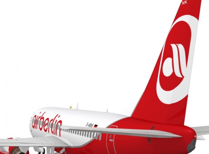 airberlin Boeing 737-700w 3D Model .max .obj .fbx .c4d .ma .mb