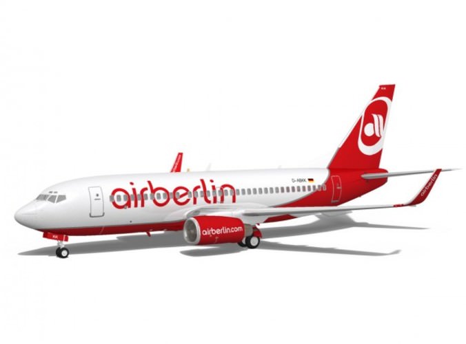 airberlin Boeing 737-700w 3D Model .max .obj .fbx .c4d .ma .mb