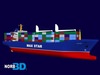 MaxStar Container Ship 3D Model