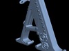 Print Ready STEAMPUNK Alphabet bookend Letter A 3D Model