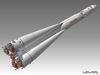 Vostok 1 Space Rocket 3D Model