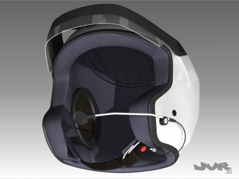 Rally Car Helmet 3D Model .max .obj .3ds .fbx