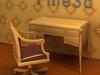 Office furniture set: table & chair 3D Model
