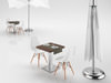 Modern Well Design Chairs Set, Table, Plates and Beautiful Outdoor Unmbrella 3D Model