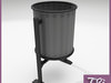 Street Trash Bin Tramontana 3D Model