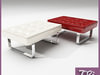 LIVING ROOM MIES BENCHES 3D Model