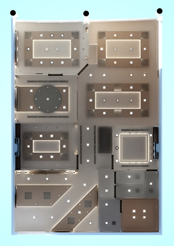 Office Building Interior Scene 3D Model .max .obj .3ds