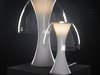 White Glass Table Lamp 3D Model