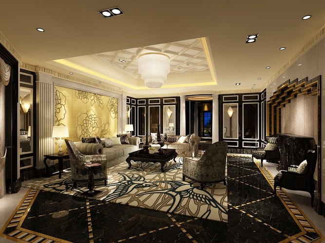 Similiar Big Fancy Living Room Keywords Photoreal Fancy Living Room 3d Model Max Cgtrader Com