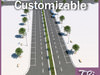 CITY STREET CUSTOMIZABLE 3D Model