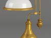 Antique Library Style Lamp 3D Model
