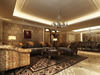 Golden Interior, Photoreal Flat 3D Model