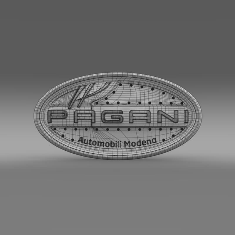 Pagani Logo 3D Model .max .obj .3ds .c4d .lwo .lw .lws .ma .mb ...