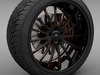 Savini Forged SV-34S Wheel and Tire 3D Model