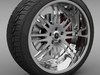 Savini Forged SV-9S Wheel and Tire 3D Model