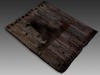 Low Game Wooden Plank 3D Model