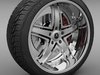 Savini Forged SV-8S Wheel and Tire 3D Model