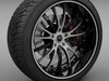 Savini Forged SV-15 Wheel and Tire 3D Model