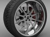 Savini Forged SV-26S Wheel and Tire 3D Model