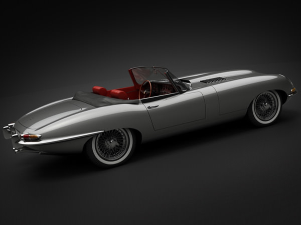 1964 Jaguar E-Type 4.2 Roadster 3D Model .max .obj .3ds .fbx .lwo .lw .lws
