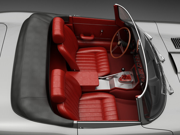 1964 Jaguar E-Type 4.2 Roadster 3D Model .max .obj .3ds .fbx .lwo .lw .lws