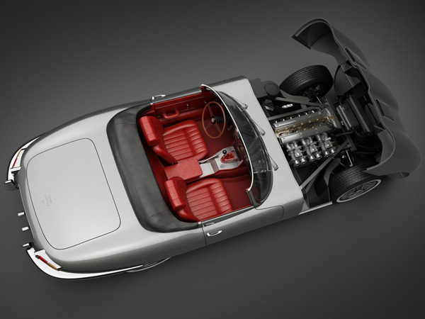 1964 Jaguar E-Type 4.2 Roadster 3D Model .max .obj .3ds .fbx .lwo .lw .lws