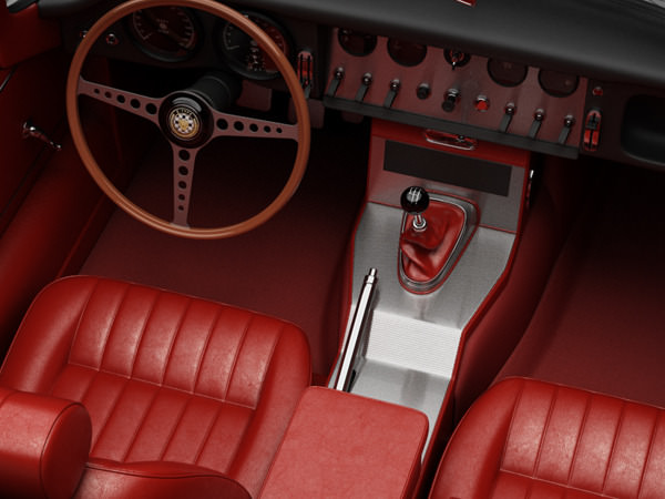 1964 Jaguar E-Type 4.2 Roadster 3D Model .max .obj .3ds .fbx .lwo .lw .lws