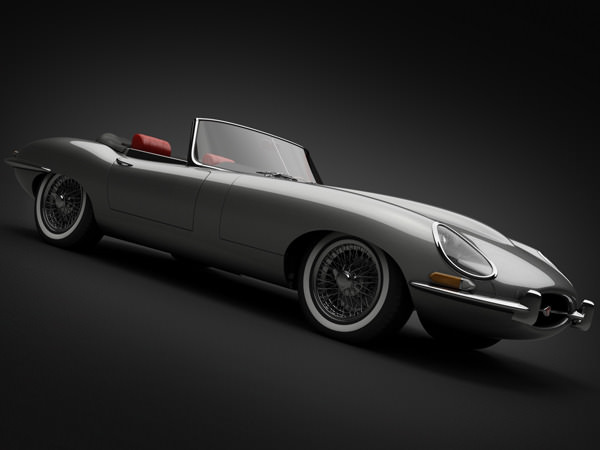 1964 Jaguar E-Type 4.2 Roadster 3D Model .max .obj .3ds .fbx .lwo .lw .lws