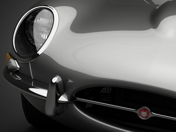 1964 Jaguar E-Type 4.2 Roadster 3D Model .max .obj .3ds .fbx .lwo .lw .lws